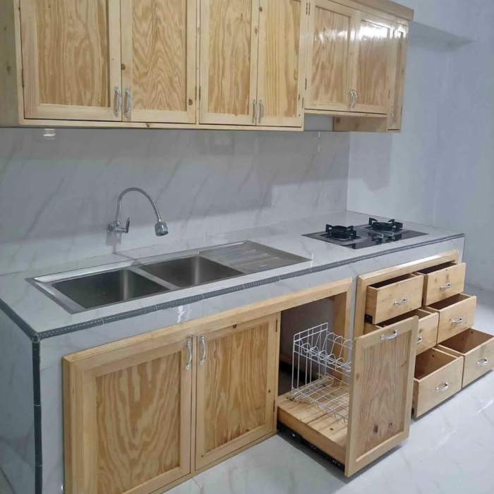 kitchen set jati belanda minimalis