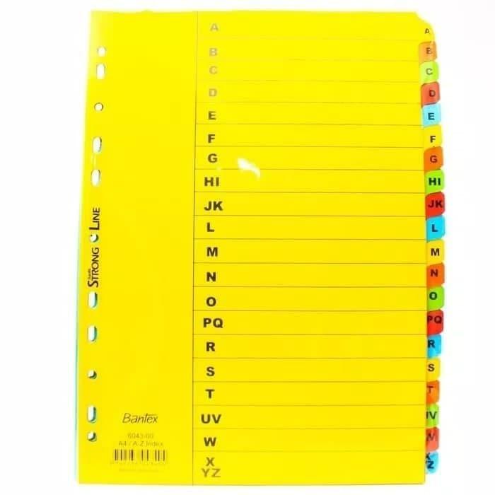 

New Divider Abjad Bantex 6043 A4 karton (A-Z)