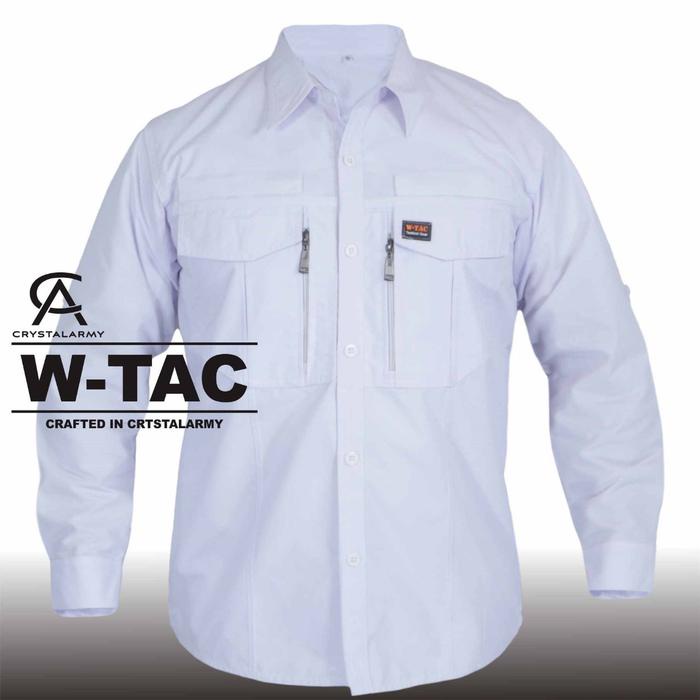 Zeno-Kemeja Tactical Pria W-Tac Lengan Panjang Berbahan Ripstop Tornado Custom Navy - Maroon,