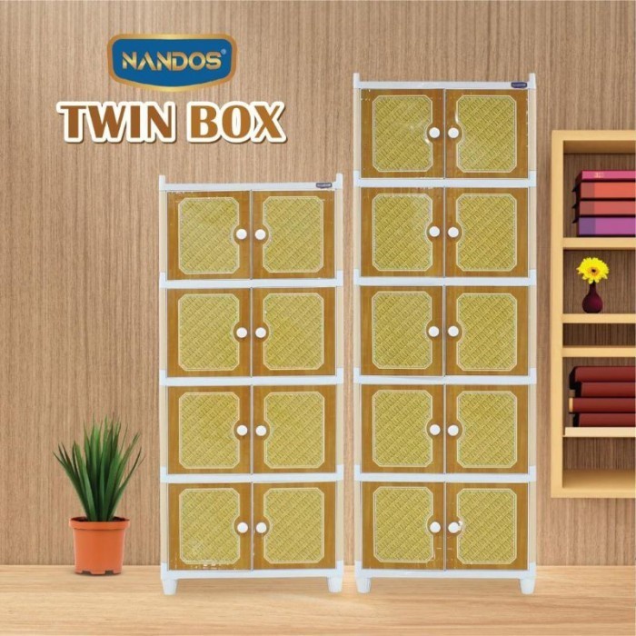 Fastclik Laci Loker Twin Box 4 Susun Naiba Lemari Plastik Baju Minimalis