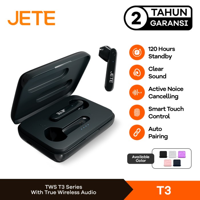 TWS Jete T3 Handsfree Bluetooth TWS JETE T3 - Original Garansi Resmi
