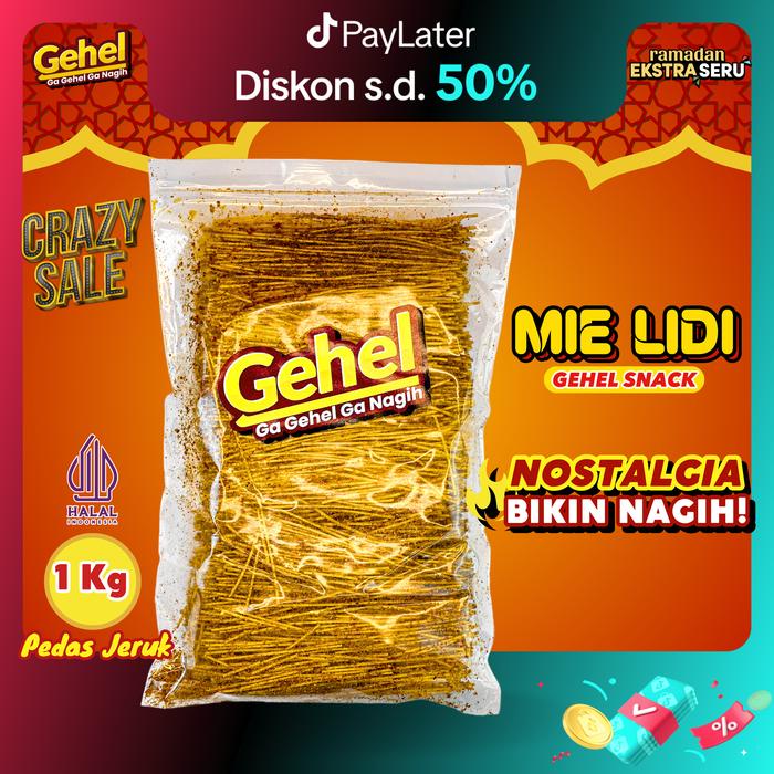 

Mie Lidi 1KG - GEHEL (Edisi Terbatas) - Makanan Ringan