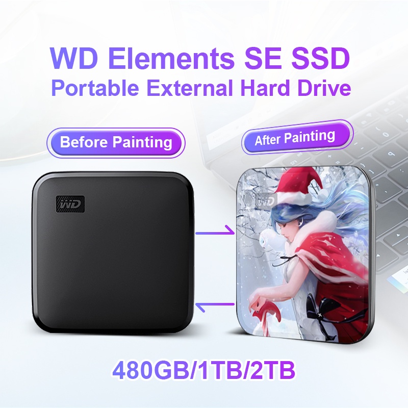 New WD Elements SE 2TB 1TB 480GB Portable Solid State Drive External SSD USB 3.0 External Hard Drive