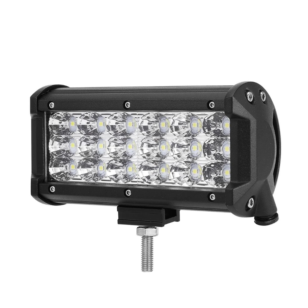 7inch Flood Spot Beam Work Light Bar Tri-Row 6D LED Light Bar Offroad LED Bar Driving Lamp for 4x4 4
