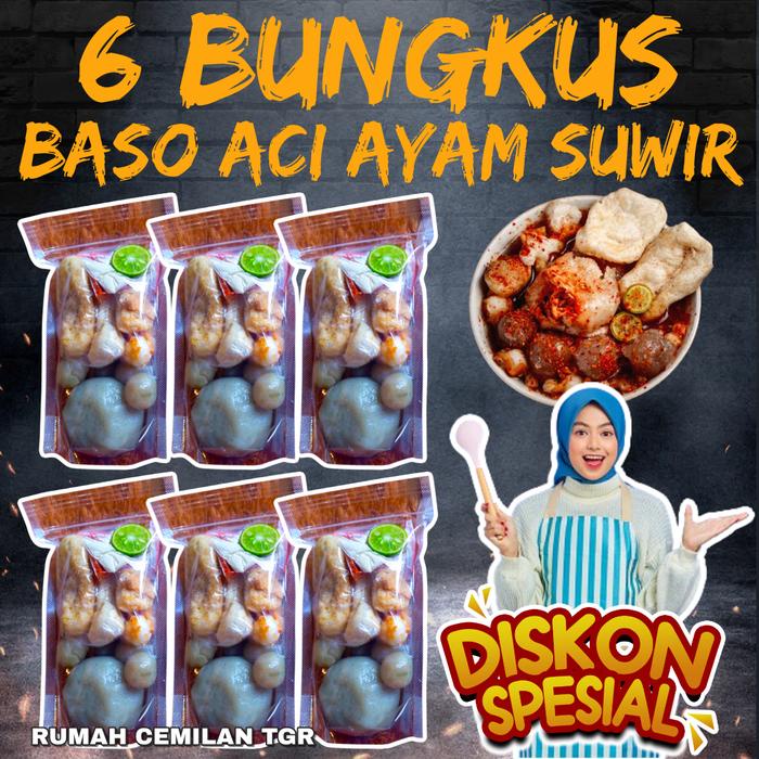 

VH462 Baso Aci Instan Suwir Ayam - Enak & Ekonomis, 6 Bungkus - Makanan & Cemilan Instan Asin Gurih