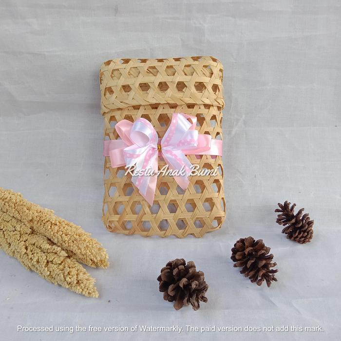 

NEW Tas Pouch Pita hampers parcel anyaman bambu buah wadah makanan kue kering oleh-oleh parcel sirup