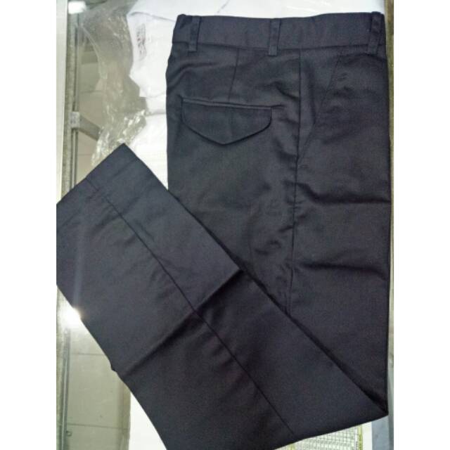 CELANA SERAGAM SMP BLUE BLACK BIRU DONGKER, CELANA SMP BIRU BENHUR BIRU BIASA NAVY RIO NAGATA DRILL