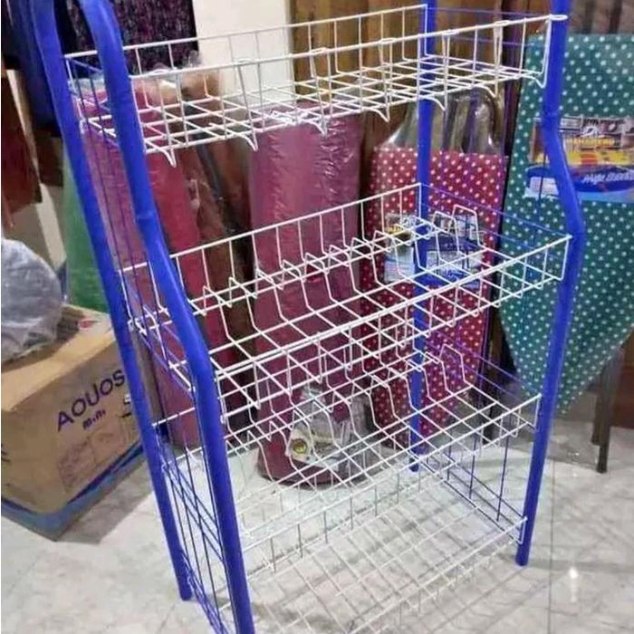 rak piring ( JUMBO ) DRAGON 4 SUSUN bahan besi berlapis plastik