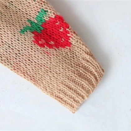 Hot Sale Strawberry Wool Knit Sweater / Sweater Wanita Import Original