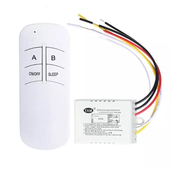 ] 2 Ways Wireless ON/OFF Digital RF Remote Control Switch - 25-30 Meter