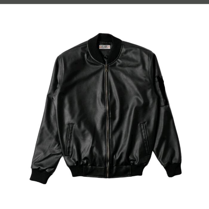 Jaket Kulit Bomber Viena Jaket Kulit Jaket semi Kulit Jaket Pria Kain Lembut Nyaman Casual Santai