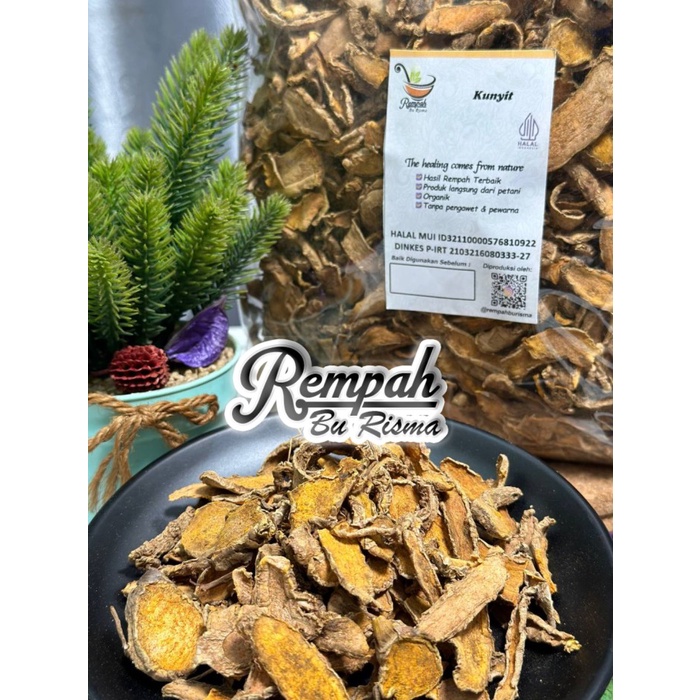 

TERMURAH!! Kunyit Kuning Kering - Kunir Rajang Kering 500 gram