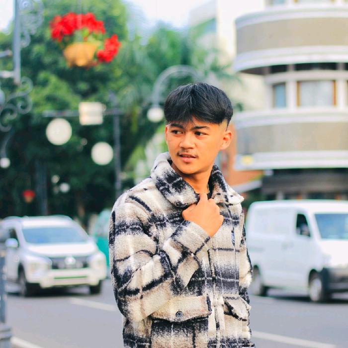 Jaket sherpa casual vintage motif tartan Tebal Pria/wanita Kancing Lembut -AmanahJaminan