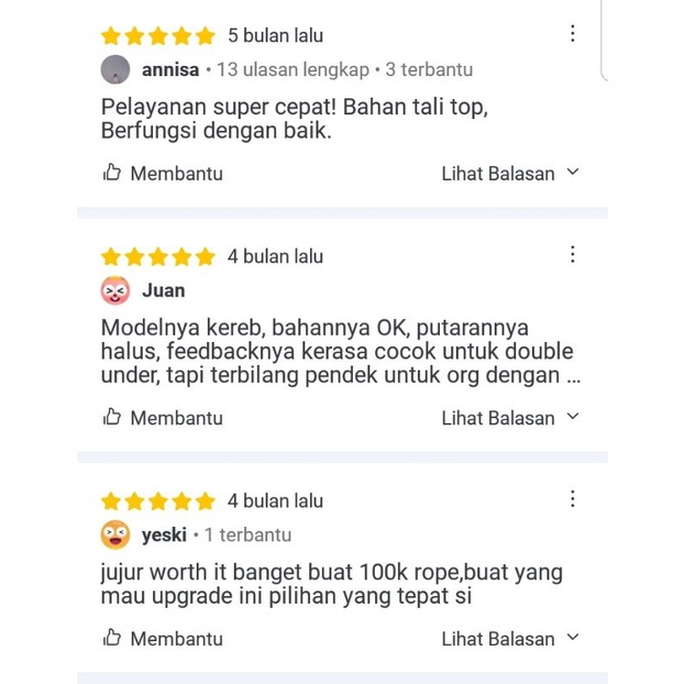 Tali skipping skiping jump rope pvc speed alat olahraga lompat tali dewasa dan anak kualitas premium