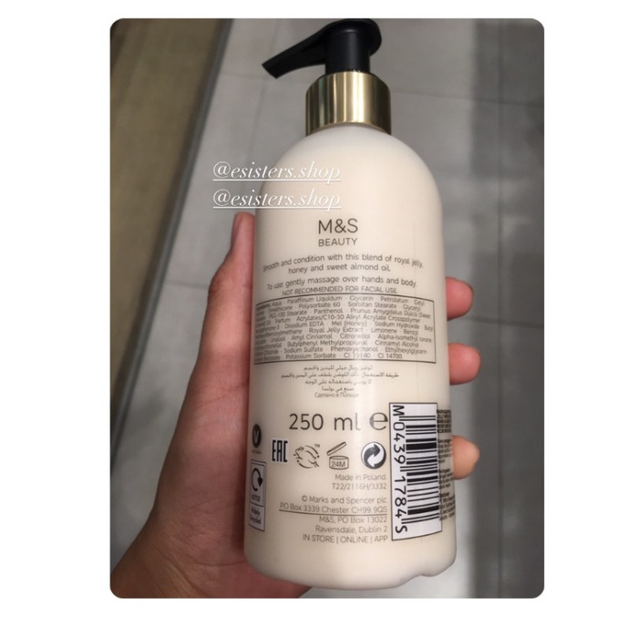 M&S Mark Marks Spencer Royal Jelly Hand & Body Lotion 250 Ml