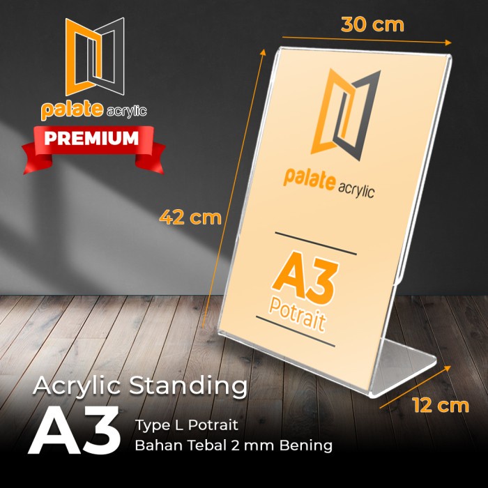 

Akrilik Tent Holder A3 L Portrait - 2Mm Premium