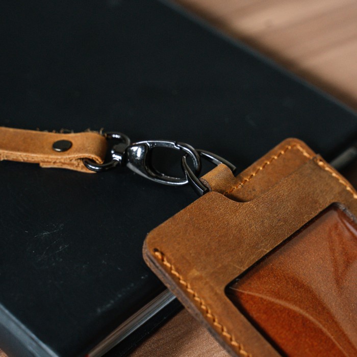 

Lanyard Id Card Kulit Asli Gantungan Id Card Holder