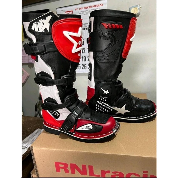 Dresto- Sepatu Cross Rnl Boots Trail Rnl Ori 4 Straps / 4 Gesper Shoes