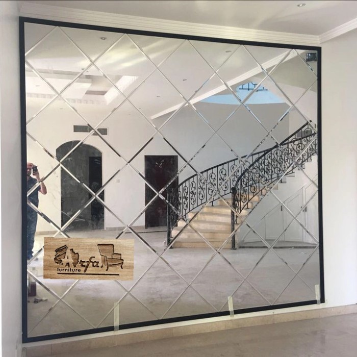 Hot Sale Wall Panel Dinding Kaca Cermin 180X180 Kaca Bevel Original