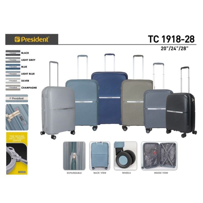 Koper President 5259 / 1918 Tsa 20 - 24 - 28 Inch Expanding Tsa