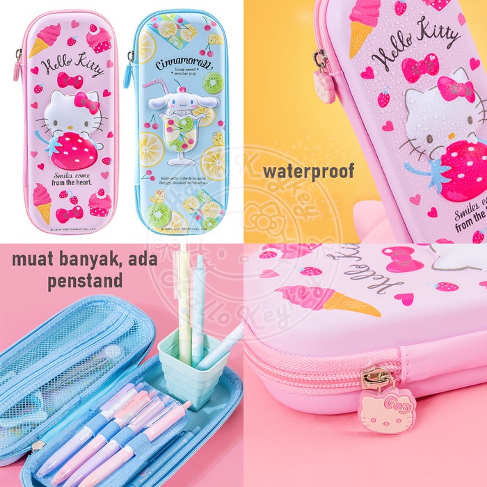 

pencil case tempat pensil 3d hardcase hello kitty cinnamoroll perlengkapan sekolah *