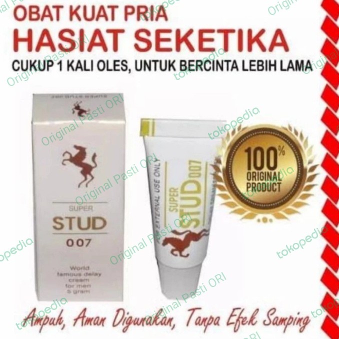 ORIGINAL OBAT KUAT OLES PRIA PERKASA DELAY CREAM KRIM KUDA STUD 007 OK