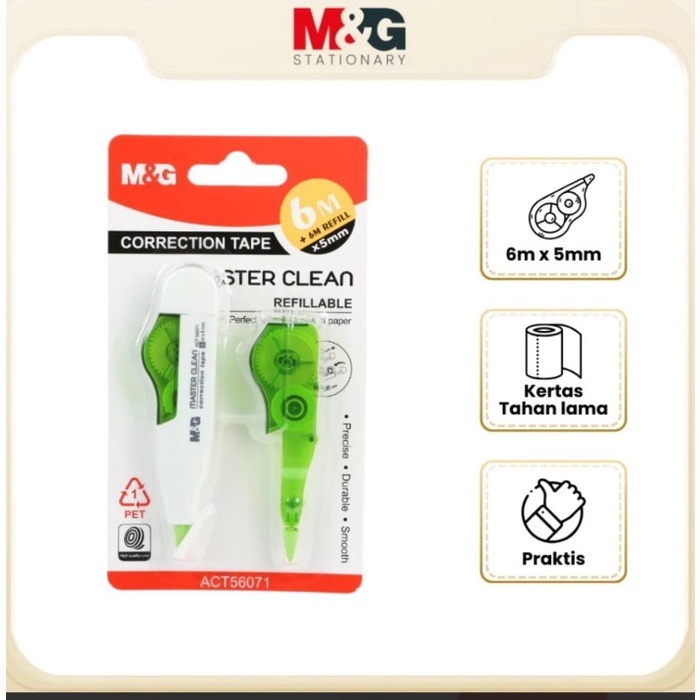 

,,,,,,,] correction tape M&G tipe master clean / gaspard et lisa ( gambar pastel) plus refill bahan