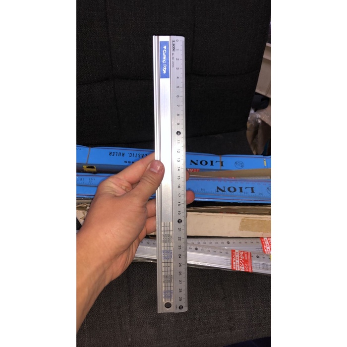 

><><><] penggaris lion stainless made in japan 30 cm atau 45 cm sangat presisi rotring killer anti