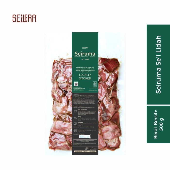 

SEIRUMA - Sei Lidah / Lidah Sapi Asap (500 gram) + Sambal Lu'at
