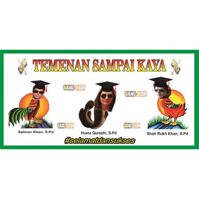 Mntb" Banner Lucu / Wisuda / Ulang Tahun / Sidang Design Pecel Lele