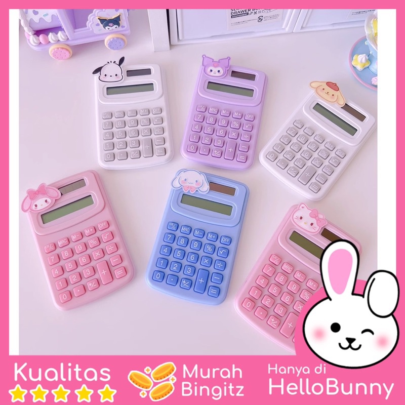 

Kalkulator Sanrio Mini Alat Penghitung Portabel Calculator Saku Kuromi Cinnamoroll Melody Hello