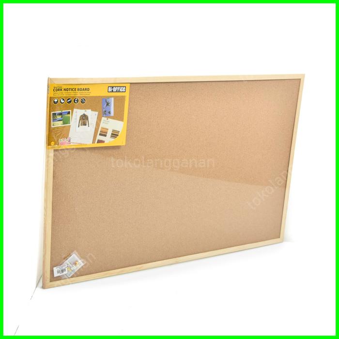 

Ready Bi-Silque Cork Pin Board / Papan Mading Kayu Fibre 90X60Cm Serbaguna