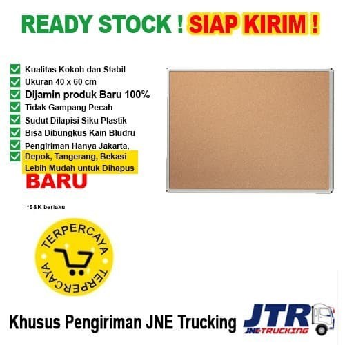

Ready Papan Pin Board / Soft Board Sakana Polos 40X60