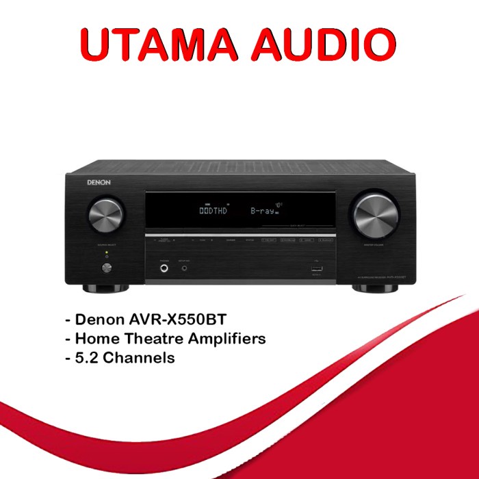 Stok Terbatas Denon Avr X 550 Bt / Avrx 550Bt / Avr550 Bt 5.2 Channel Av Receiver