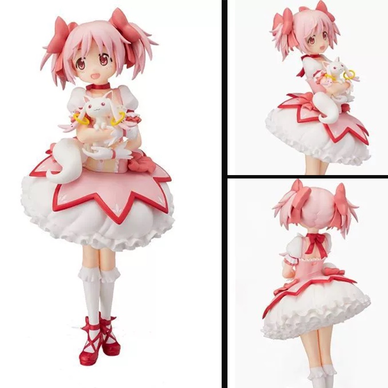 24Cm Puella Magi Madoka Magica Anime Figure Kaname Madoka Action Figure Lucky Girl Figures Figurine