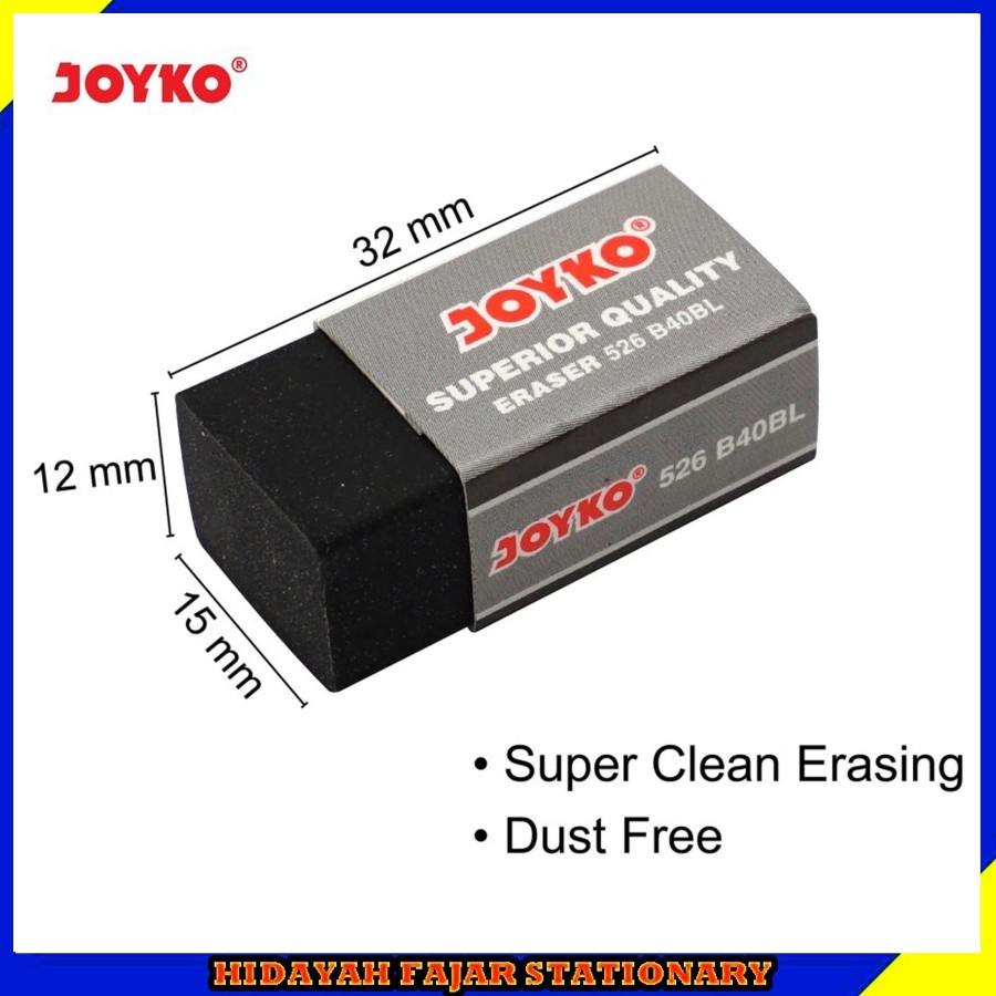 

Grosir Penghapus / Penghapus Murah / 40 Pcs Penghapus Joyko Dw05