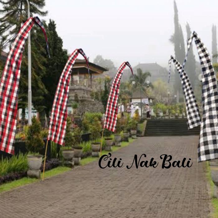 Mntb" Umbul Umbul Bali Murah Poleng Kotak 3-5Meter