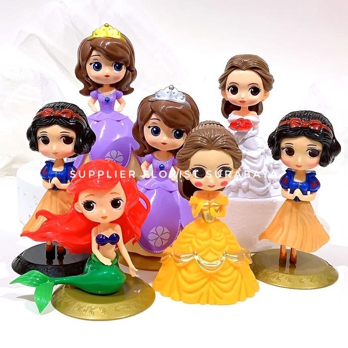 Mntb" Disney Princess Hiasan Kue Tart Cake Topper Dekorasi Kue Ulang Tahun Anak Figur Princess Ariel