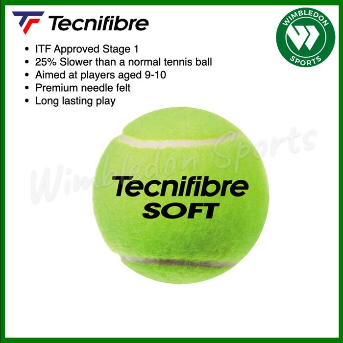 Bola Tenis Technifibre Soft / Bola Tenis Junior Technifibre Green Gratis Ongkir