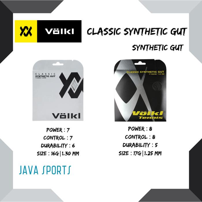 Senar Tenis Volkl Classic Synthetic Gut Synthetic Gut 16G 17G