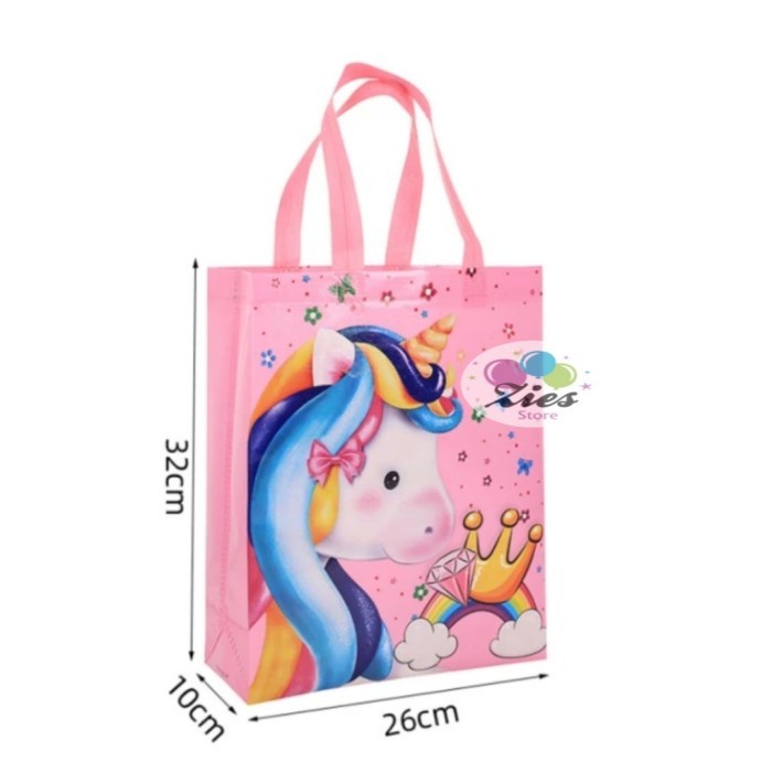 [Expert] Tas souvenir ulang tahun anak / Goodie bag / tas ulang tahun unicorn-M