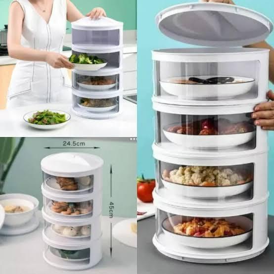 Tudung Saji 4 Susun Rak Susun Makanan Portable Food Cover