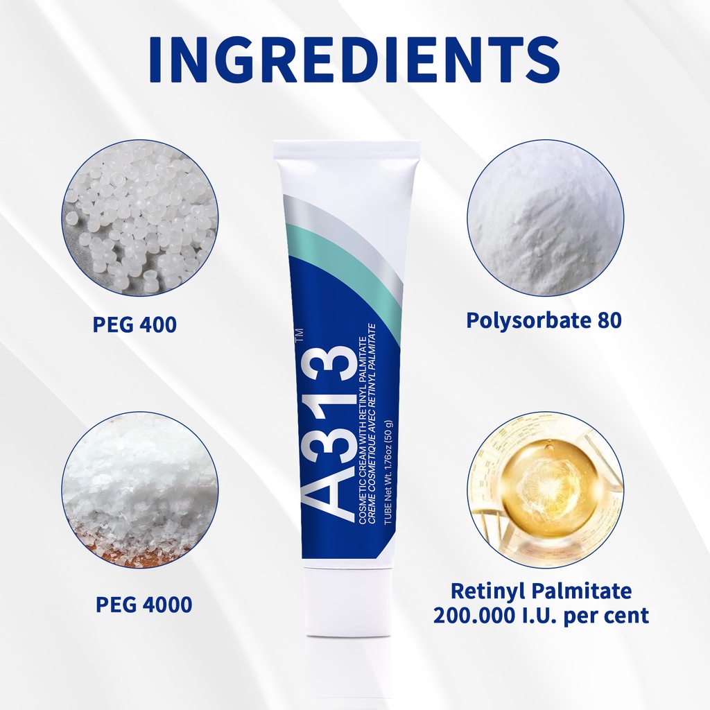 IMPORT A313 PURE VITAMIN A RETINOL CREAM 50G - ANTI-AGING, MOISTURIZING, ACNE PREVENTION WITH