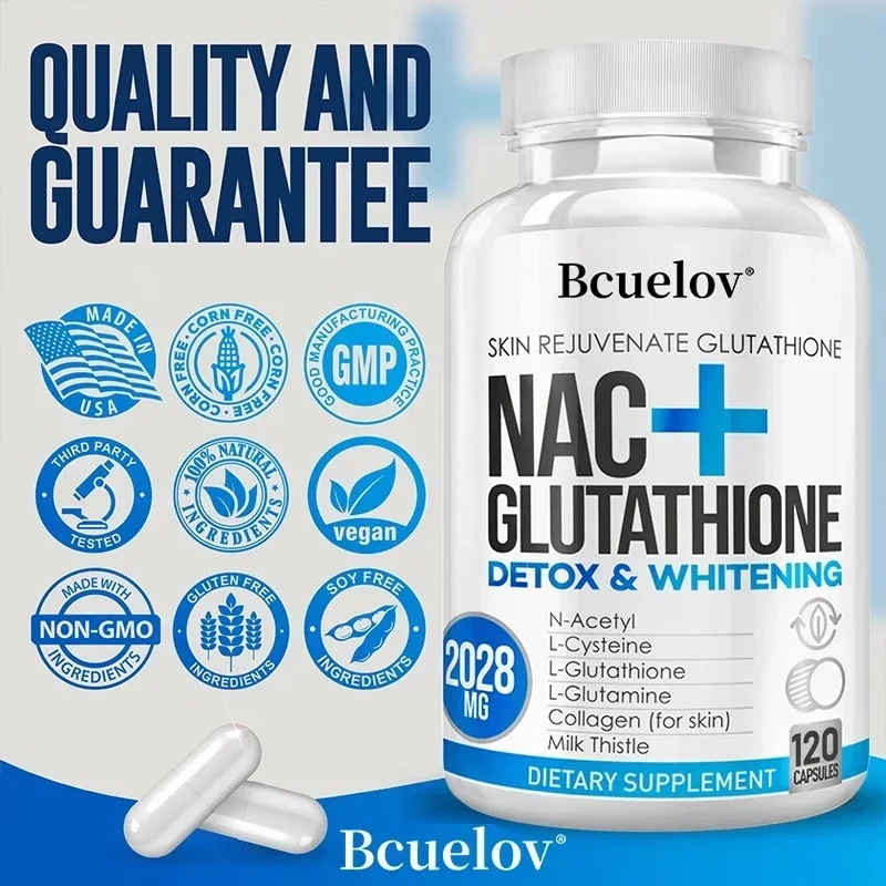 IMPORT NAC + GLUTATHIONE SUPPLEMENT, SUPPORTS SKIN HEALTH - LIVER, DETOX, BRIGHTENING, ANTIOXIDANT