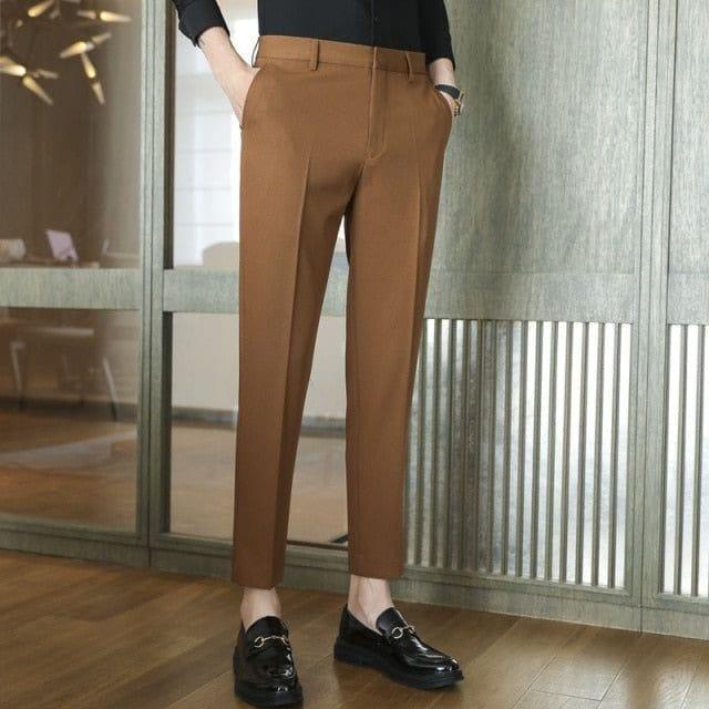 PROMO SPECIAL Celana Formal Pria Slim Fit bahan kerja kantor Panjang Kain Mocca Hitam CREAM