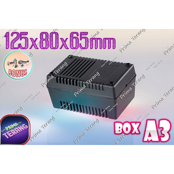 [Expert] Box Hitam A3 Kotak Plastik Casing Komponen Box Adaptor 3 A-3