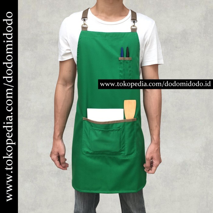 [Expert] Apron Celemek Barista Cafe Barbershop - Apron Masak - Celemek