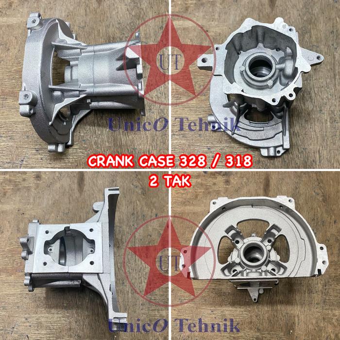 bodi / crank case mesin potong rumput 328 318 TASCO TANAKA 2 tak body