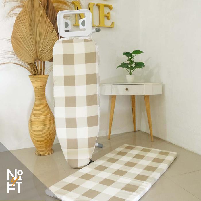 PROMO Cover Meja Setrika Papan Isi Busa 1cm Sarung Kain Pelapis Ironing Board Stora Krisbow