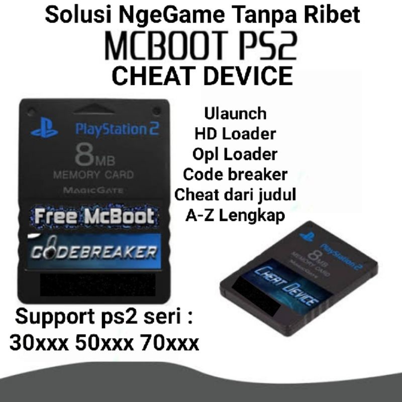 Mc Booting Memory Card ps2 Cheat Device Dw05